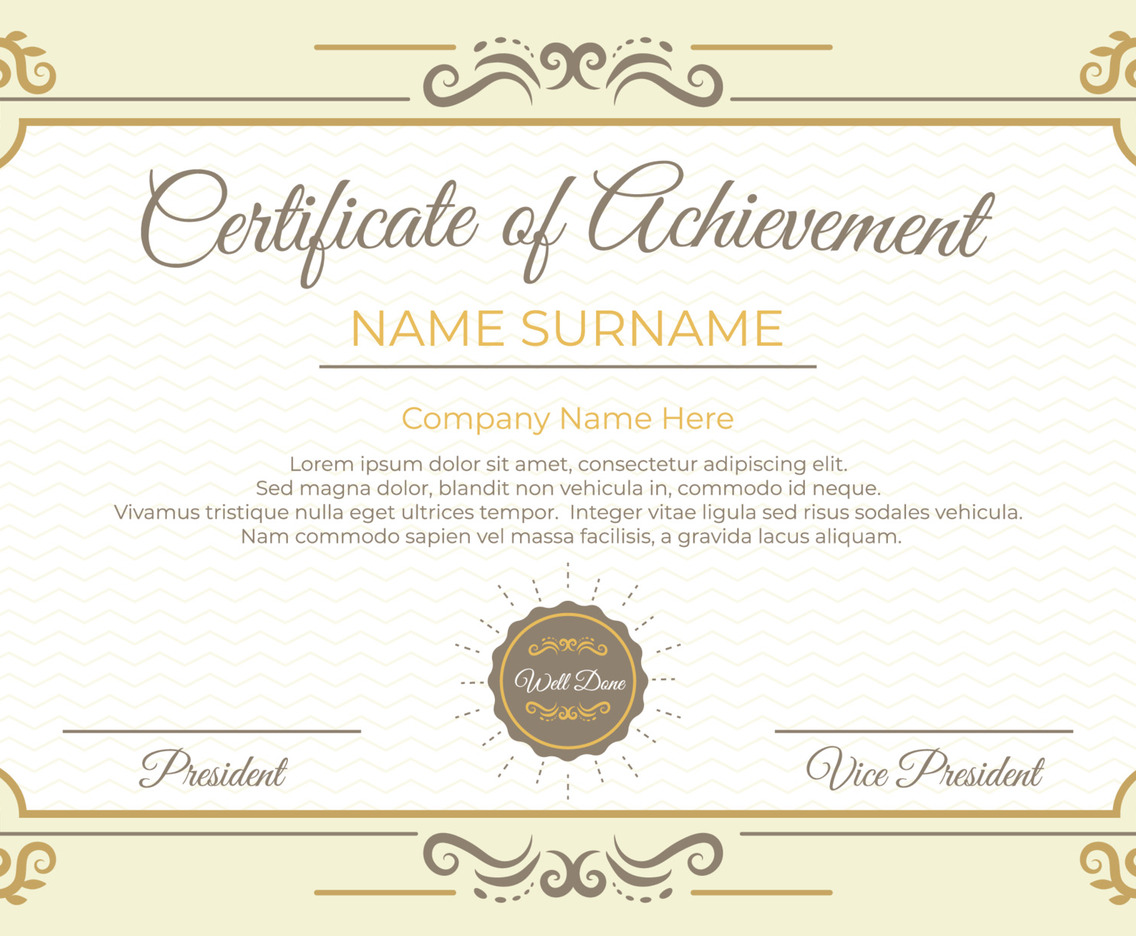 Classic Border Certificate Template