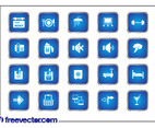 Blue Square Icons
