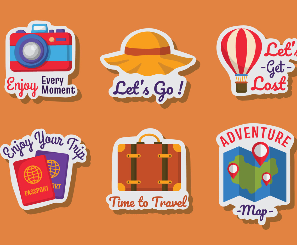 Travel Accessory Sticker Set