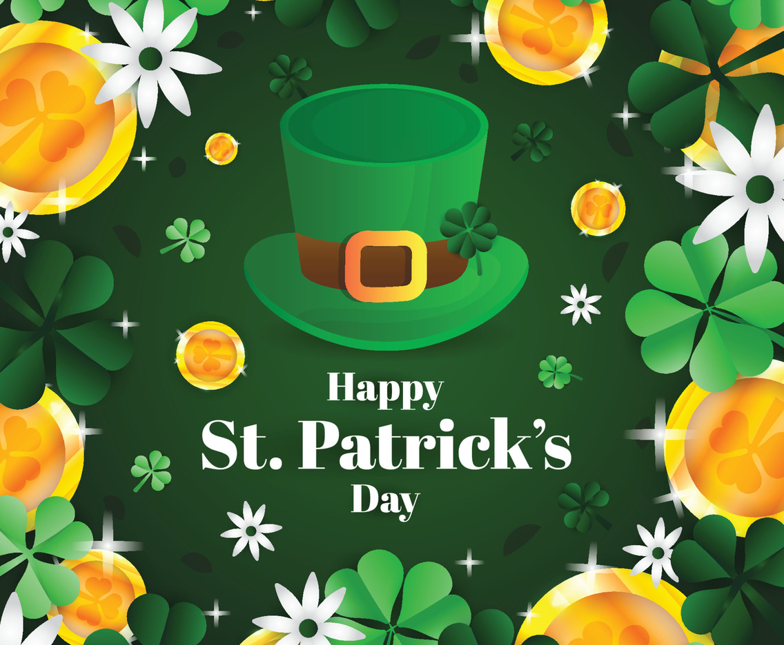 Happy St. Patrick's Day with Decoration Template
