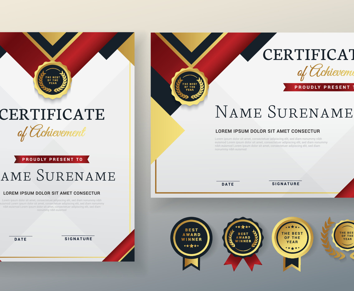 Certificate Award Formal Template