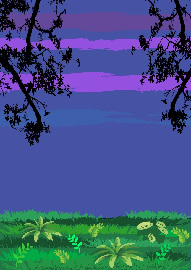 Purple Landscape Background Vector