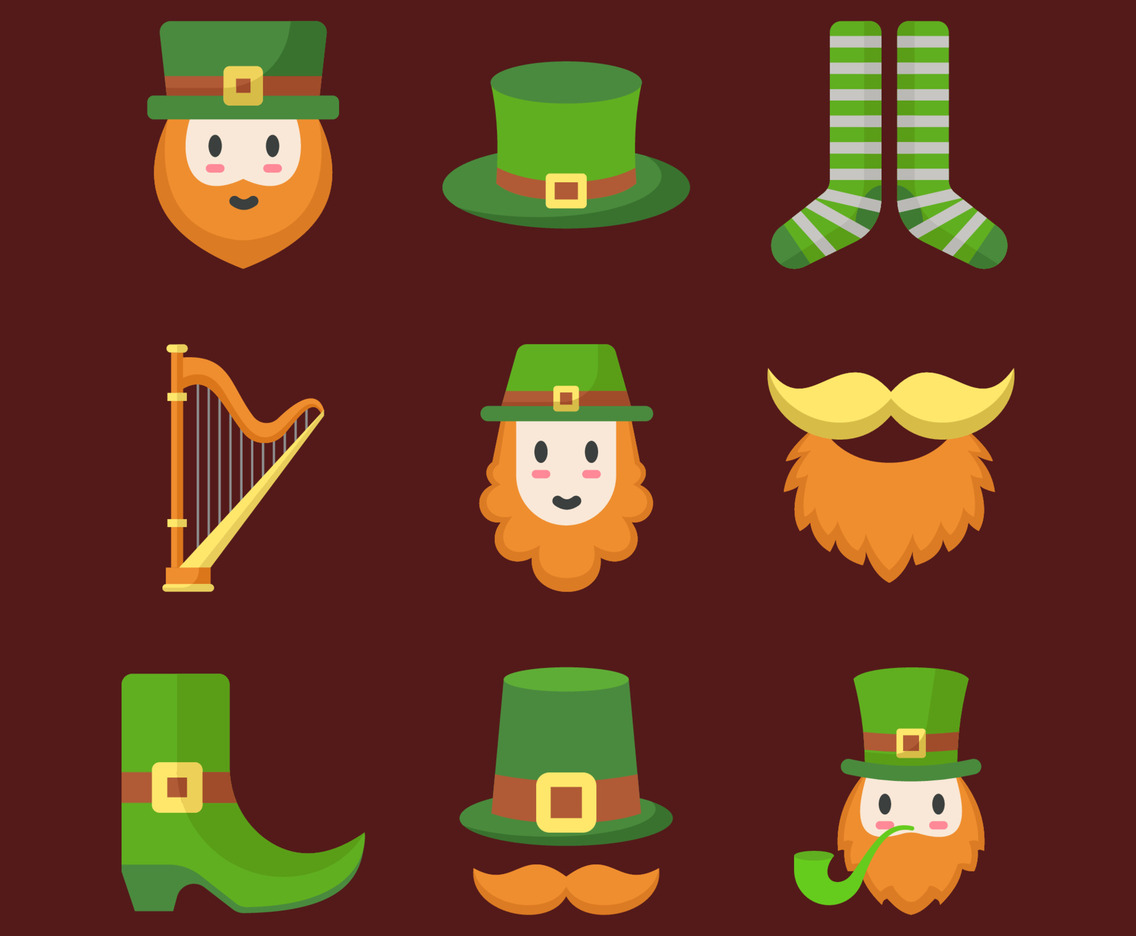 St.Patrick's Day Leprechaun Icon Package