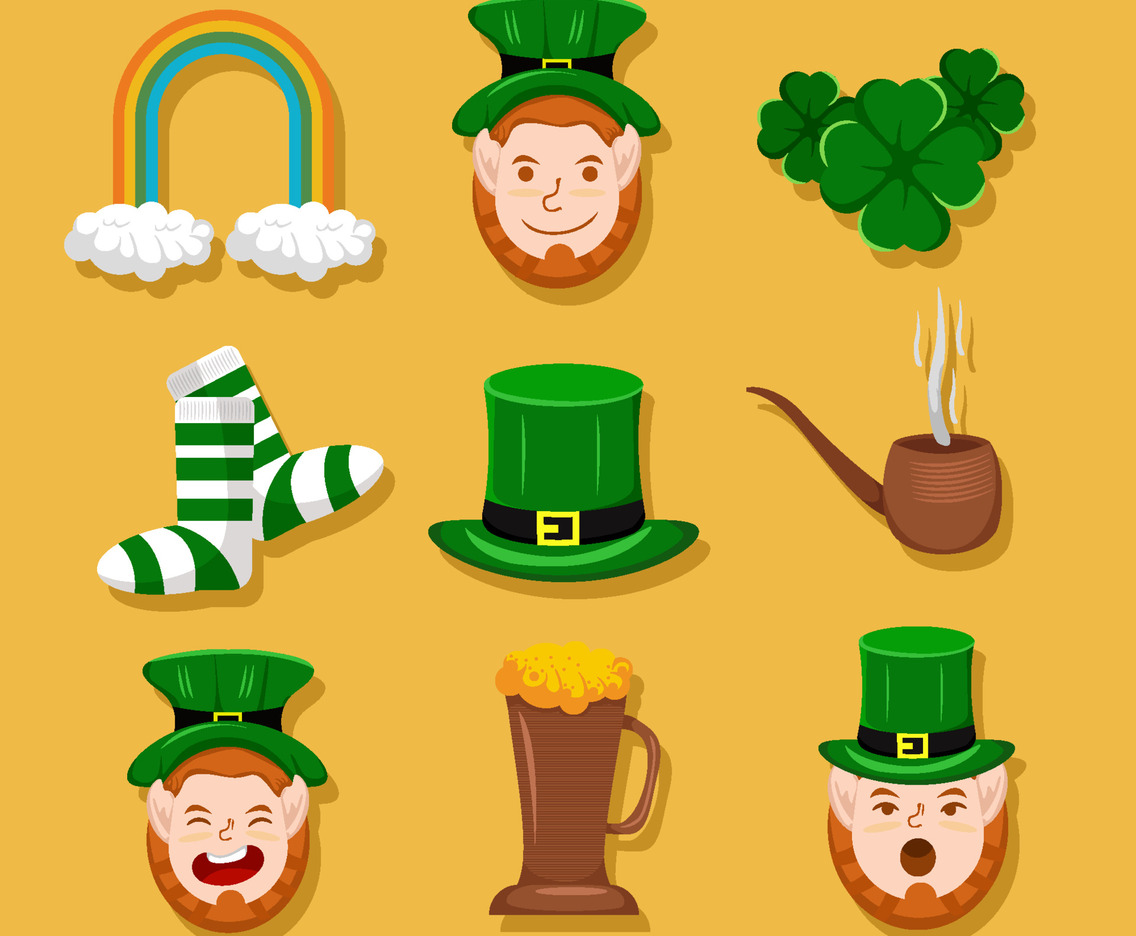 Leprechaun Icon Set Collection