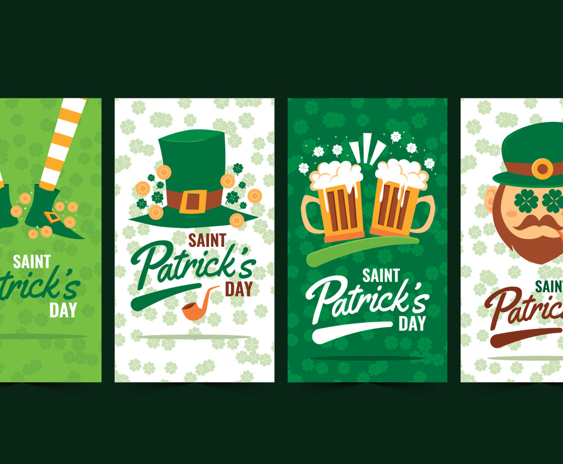 Leprechaun Character Social Media Card Posts