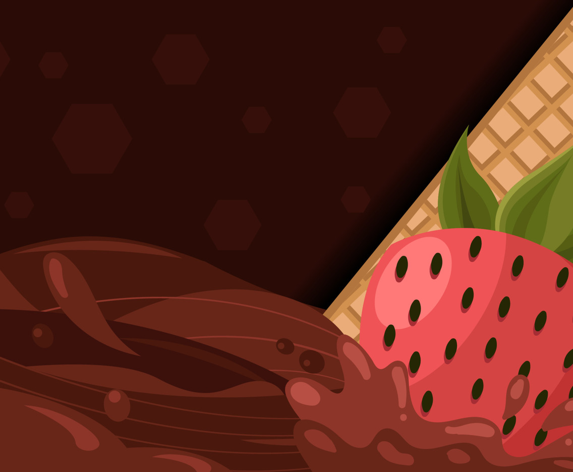 Sweet Strawberry in The Chocolate