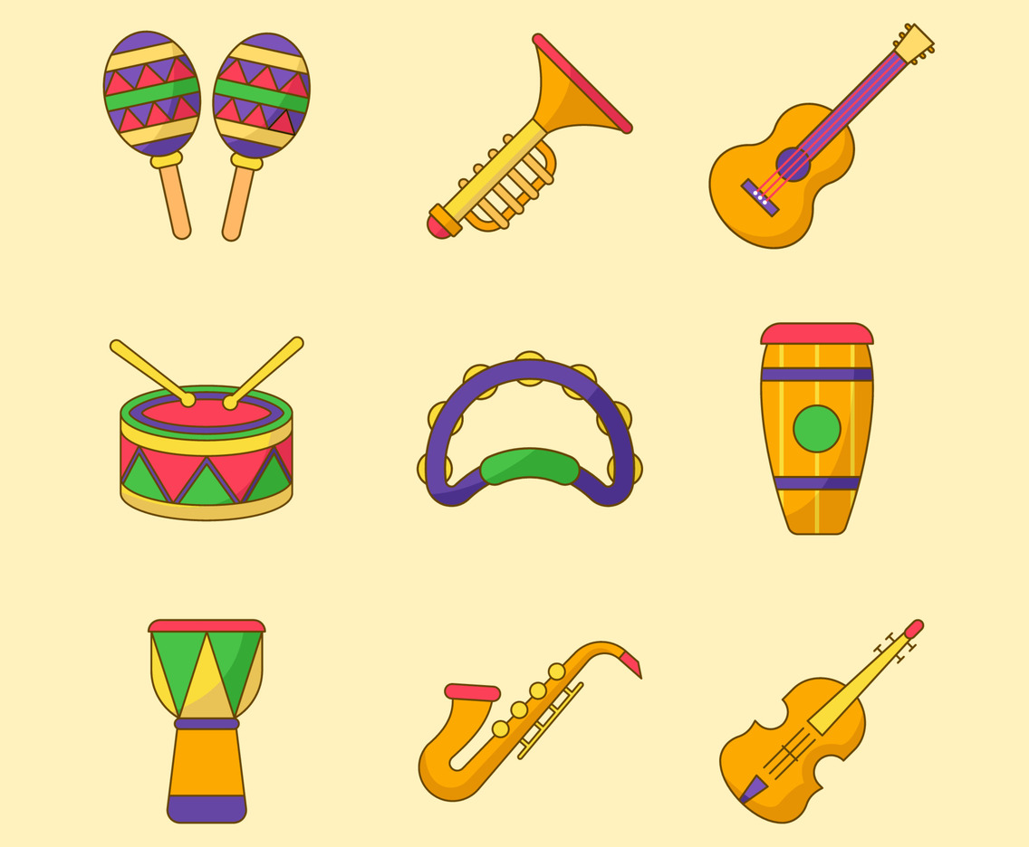 Mardi Grask Music Festival Icon Package