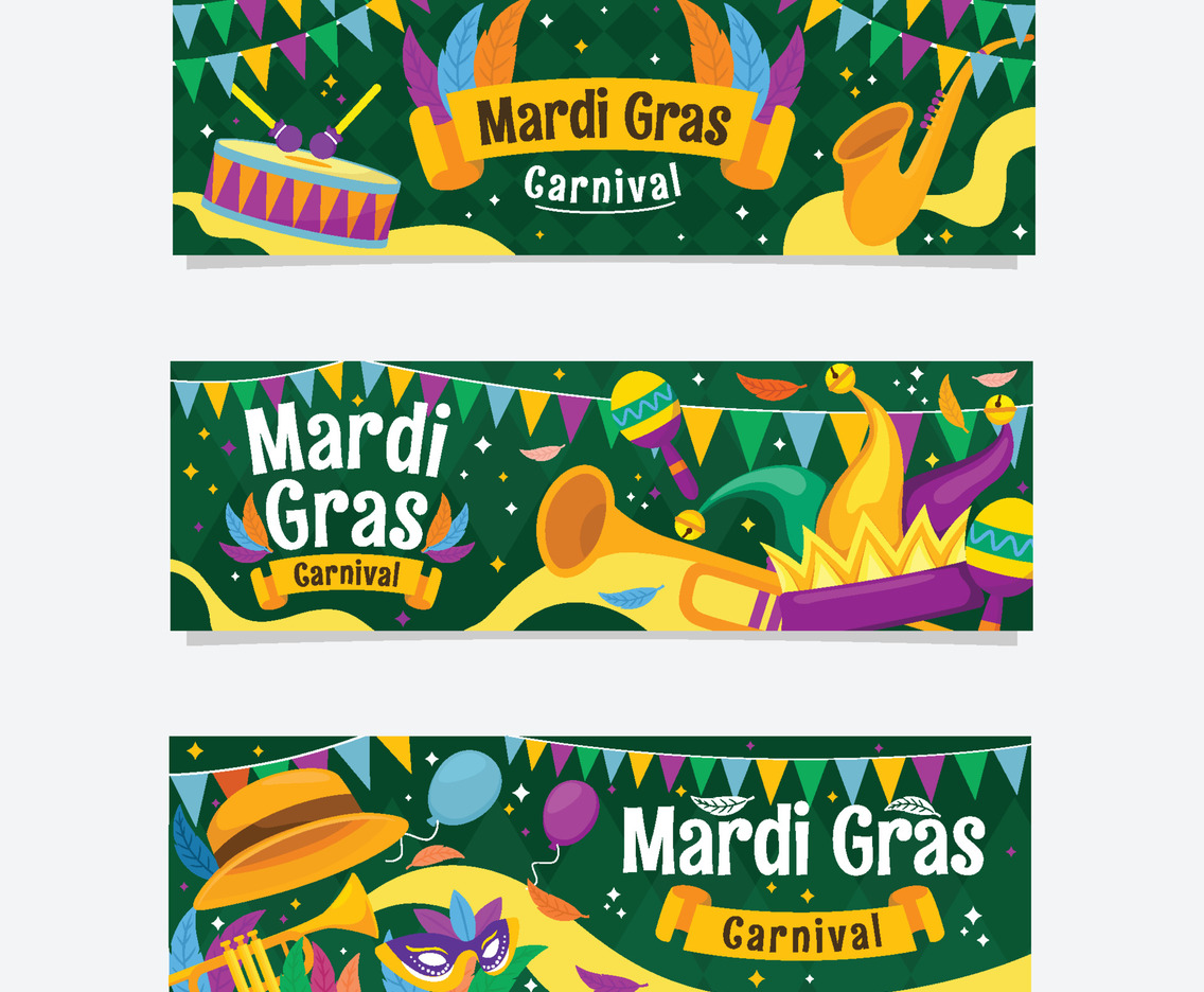 Mardi Gras Carnival Banners