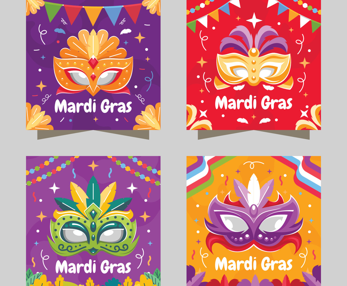 Mardi Gras Mask Card