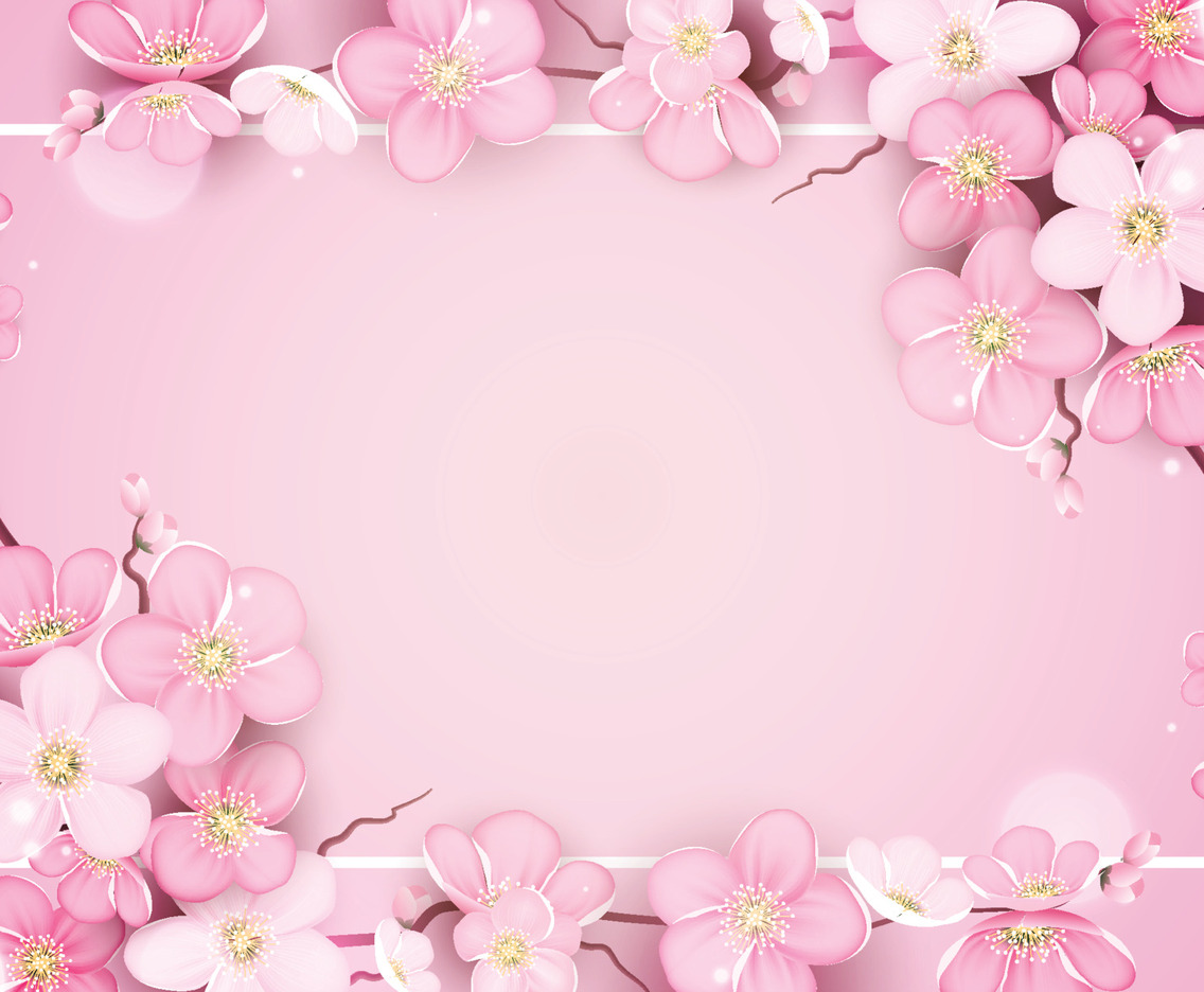 Realistic Cherry Blossom Background