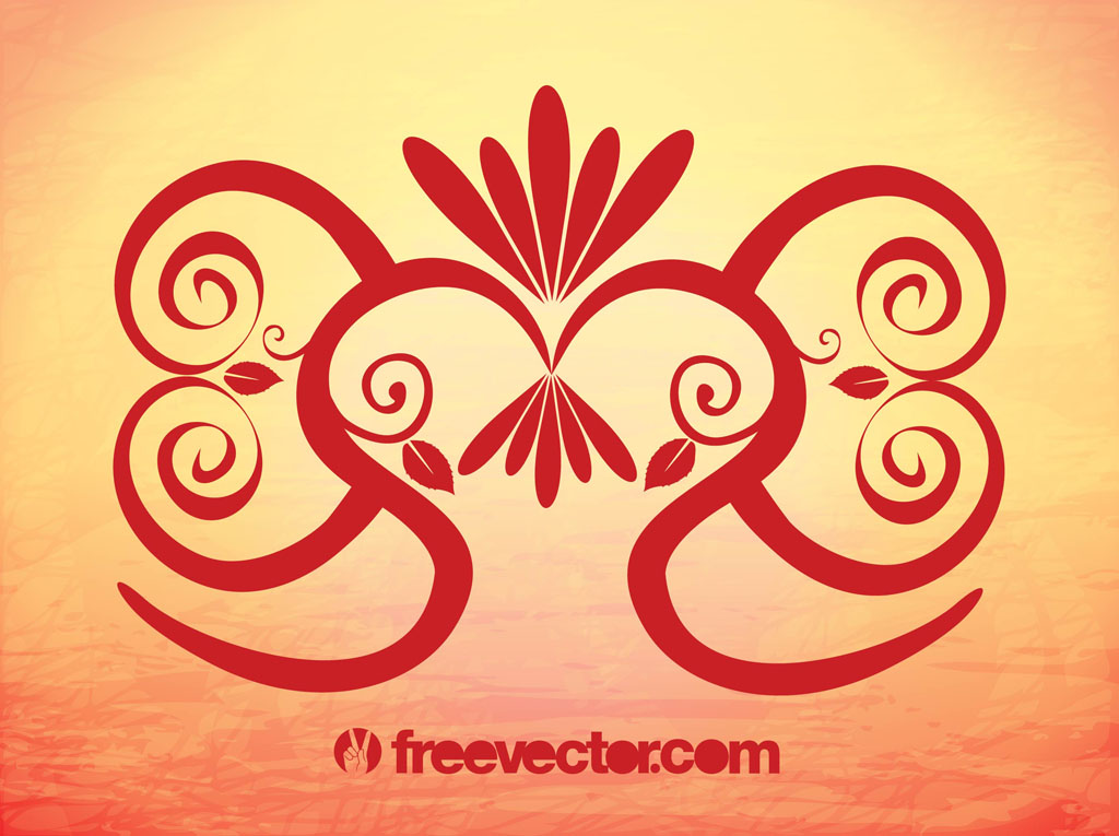 Floral Scroll Vector