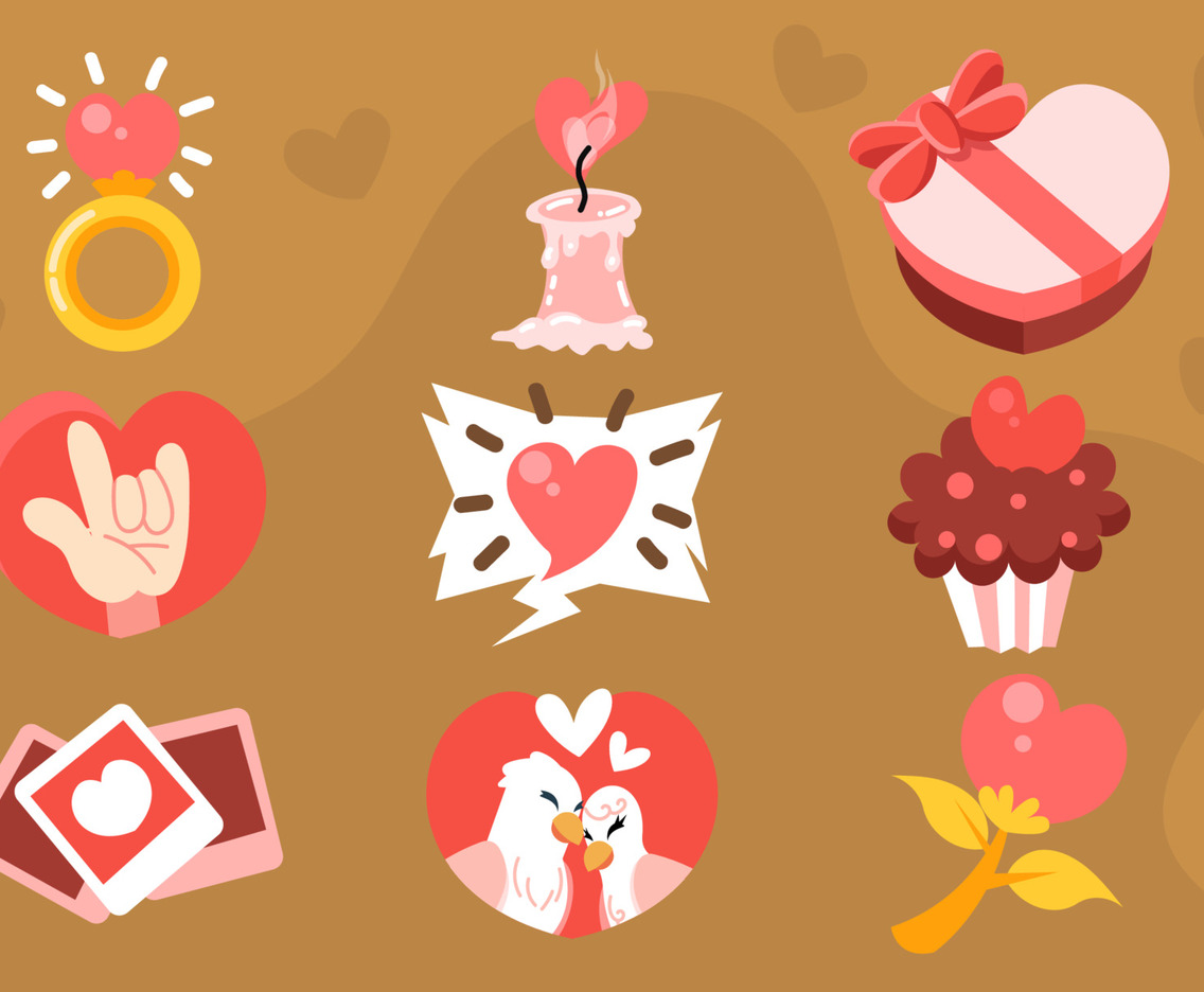 Simple Hearts Icon for  Valentines