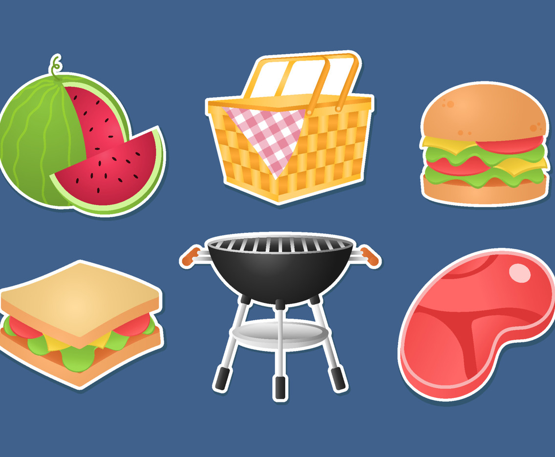 Set of Picnic Sticker