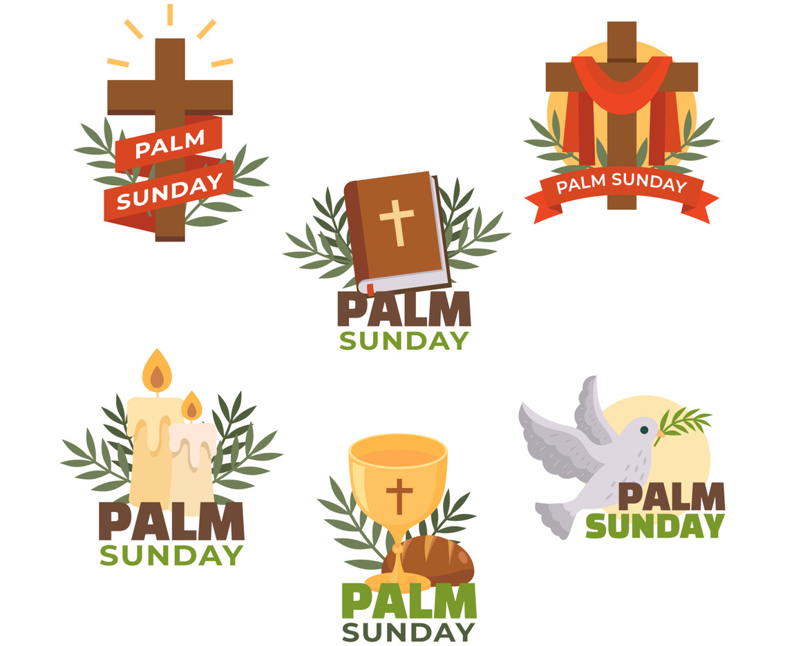 Set of Palm Sunday Sticker