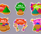 Collection of Holi Festival Sticker Pack