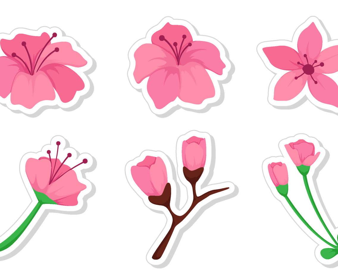 Cherry Blossom Sticker Set