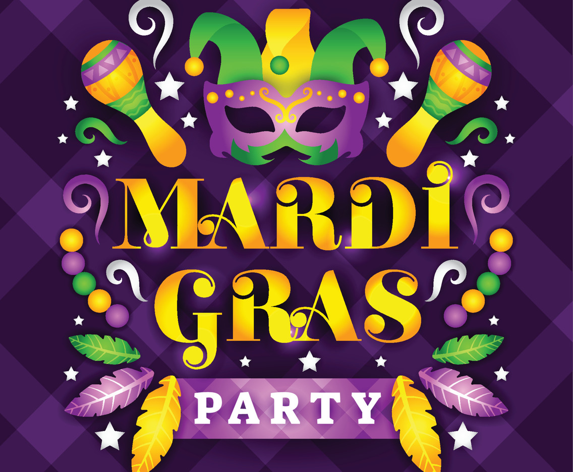 Mardi Gras Party Background Template