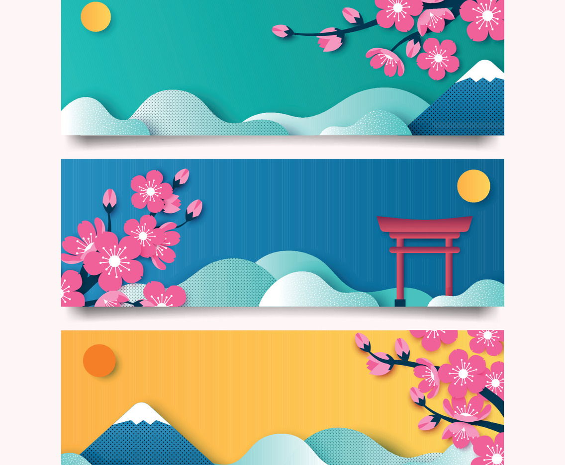 Cherry Blossom Banner Collection