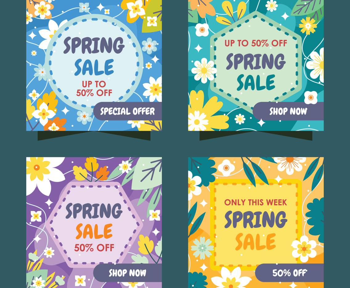 Spring Sale Social Media Post Collection