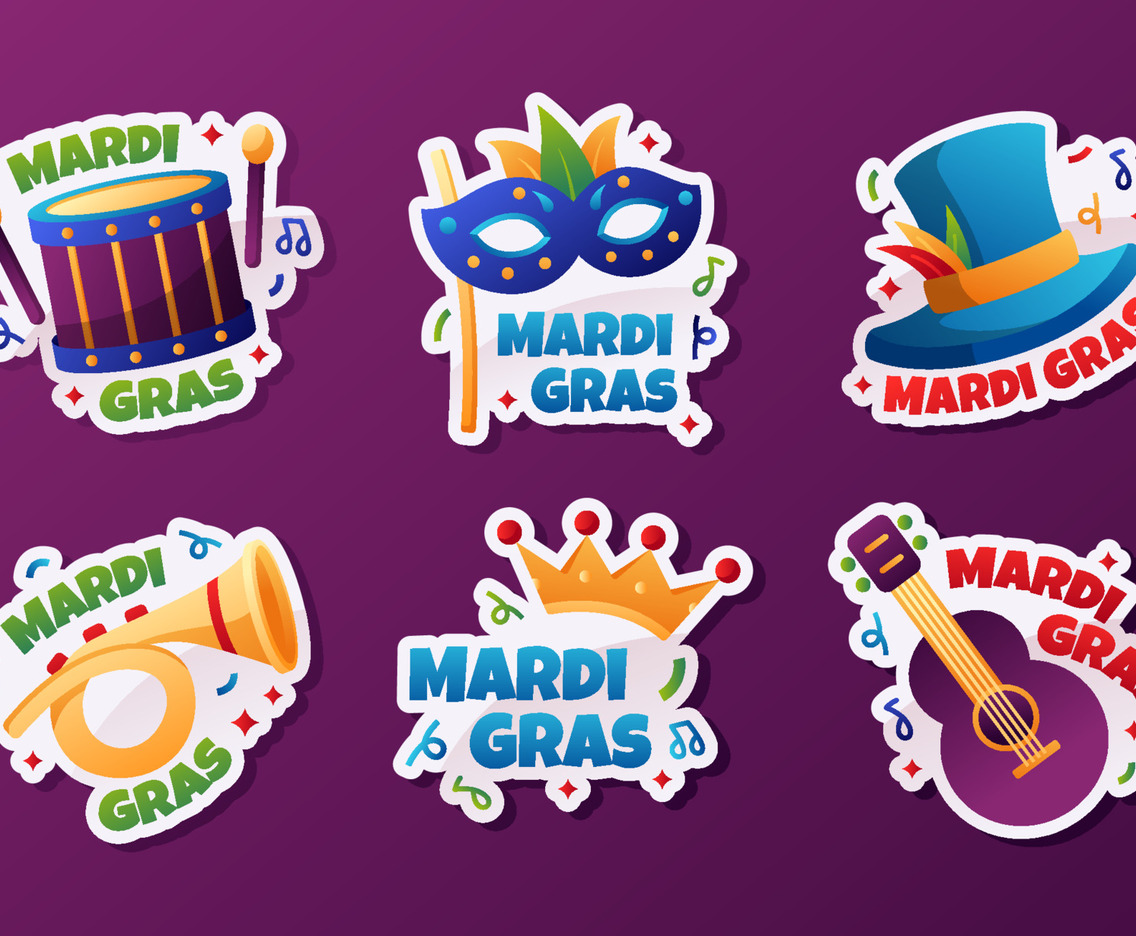 The Festival of Mardi Gras in Sticker Collection