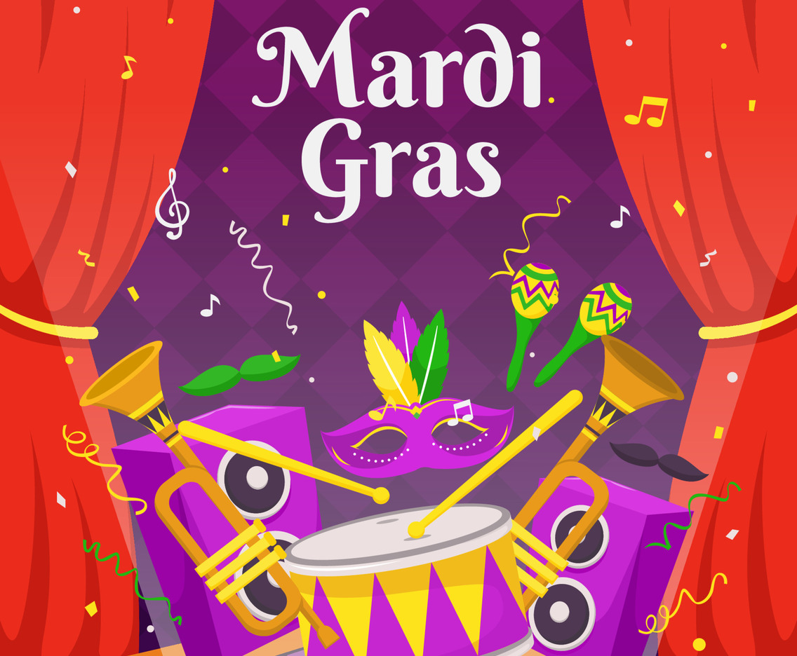 Mardi Gras Festival Music Background