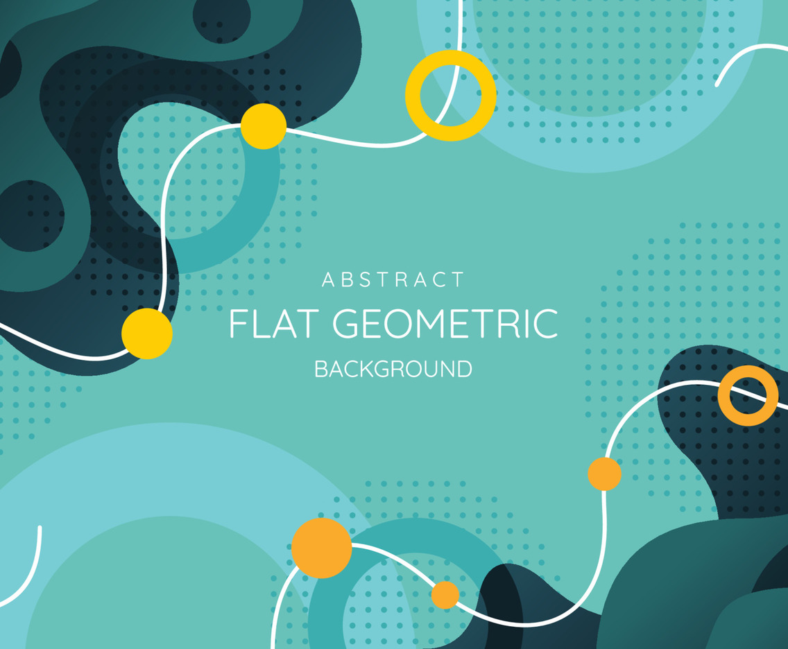 Teal Abstract Geometric Background