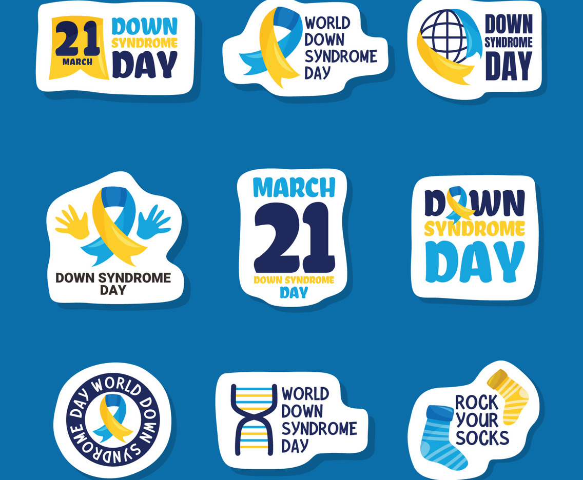 World Down Syndrome Day Vector Sticker