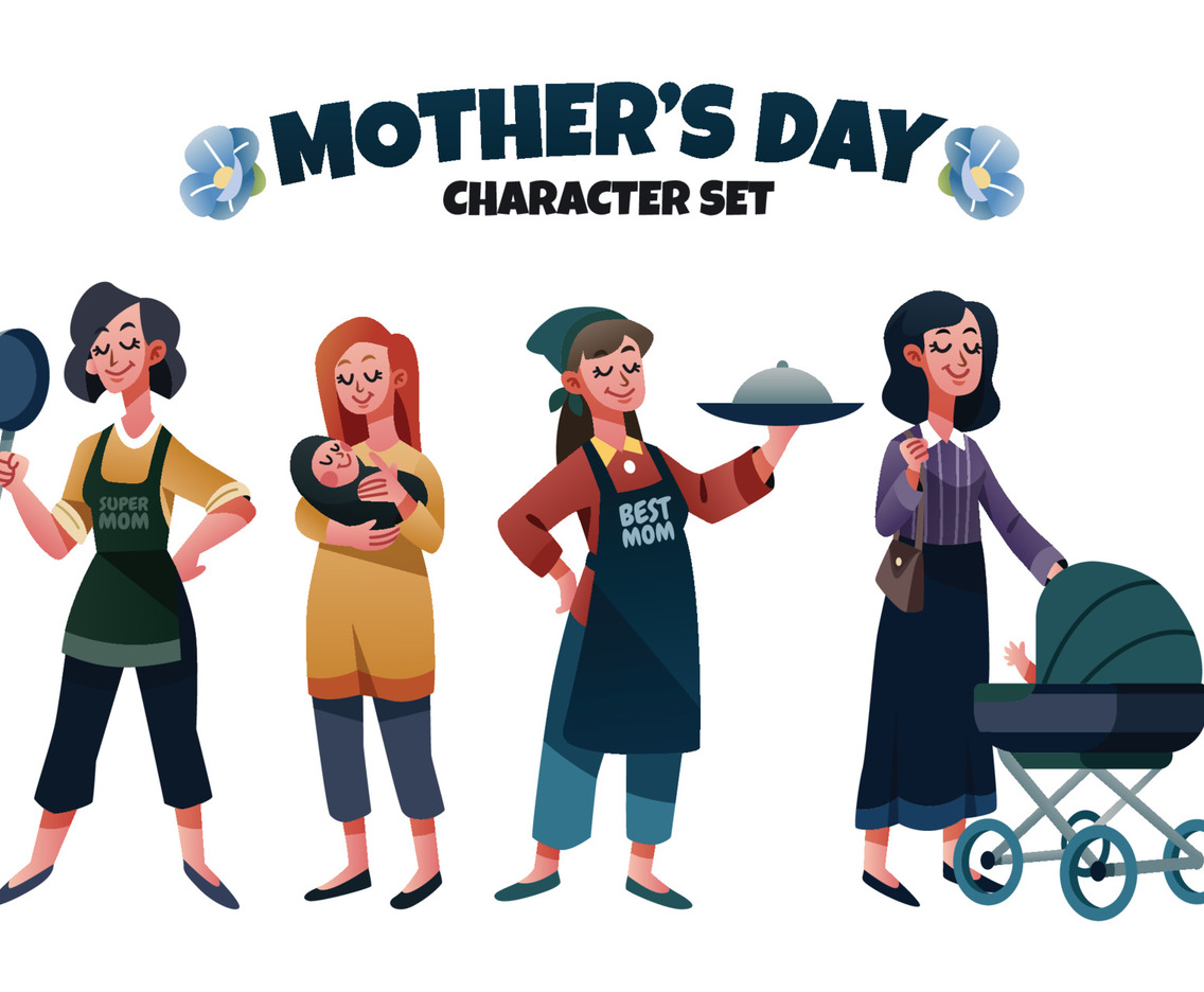 Mother's Day Character Set