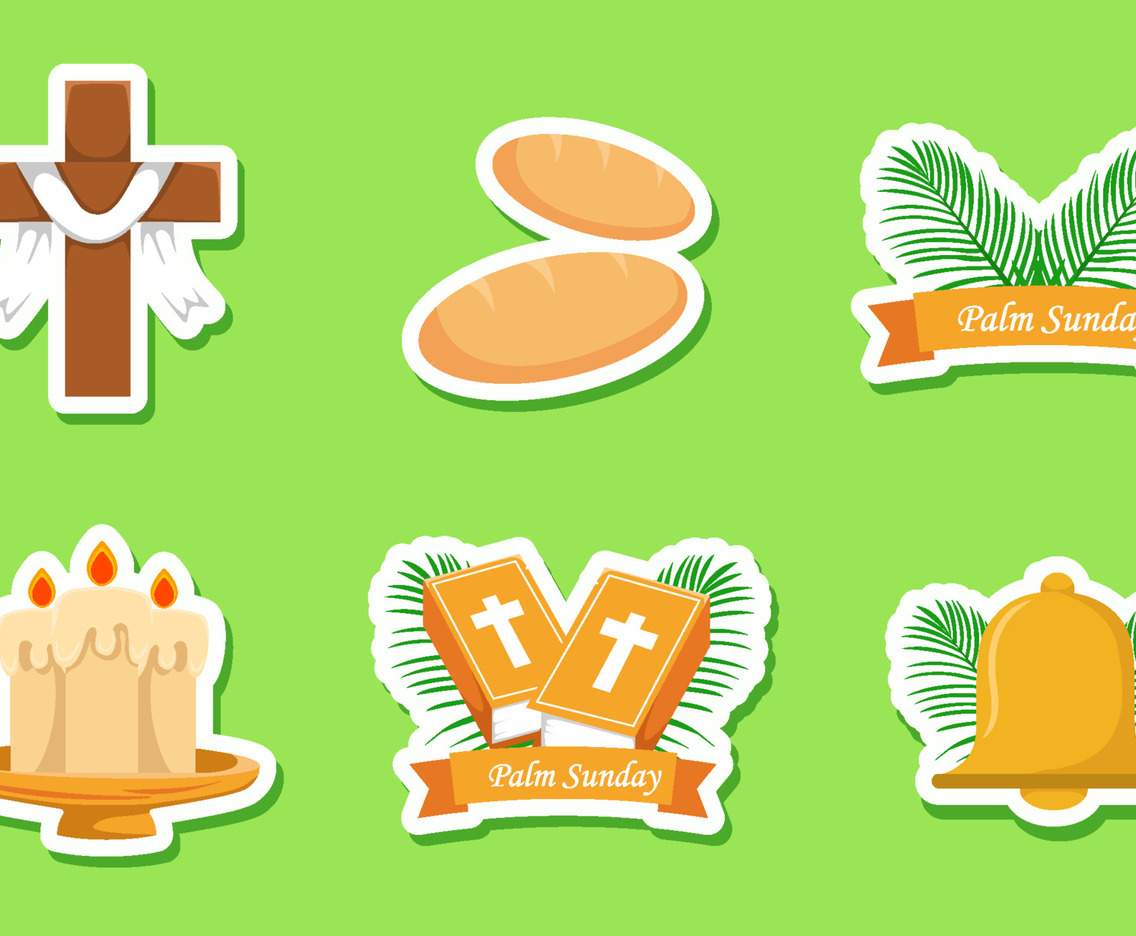 Palm Sunday Sticker Set Collection