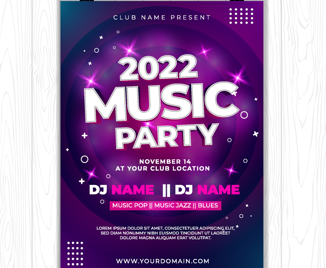 Poster Music Party Modern Concept