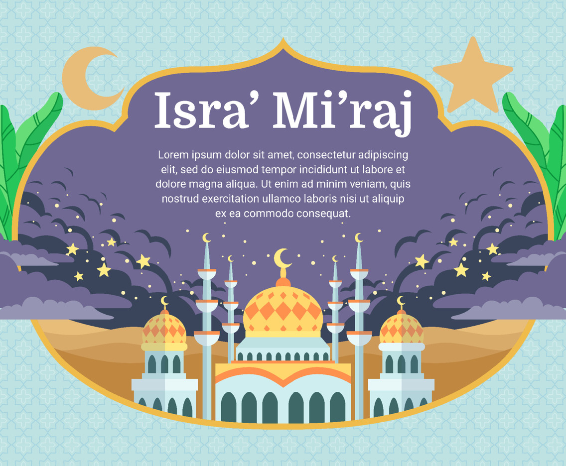 Isra Miraj Islamic Remembrance Celebration Mosque Background