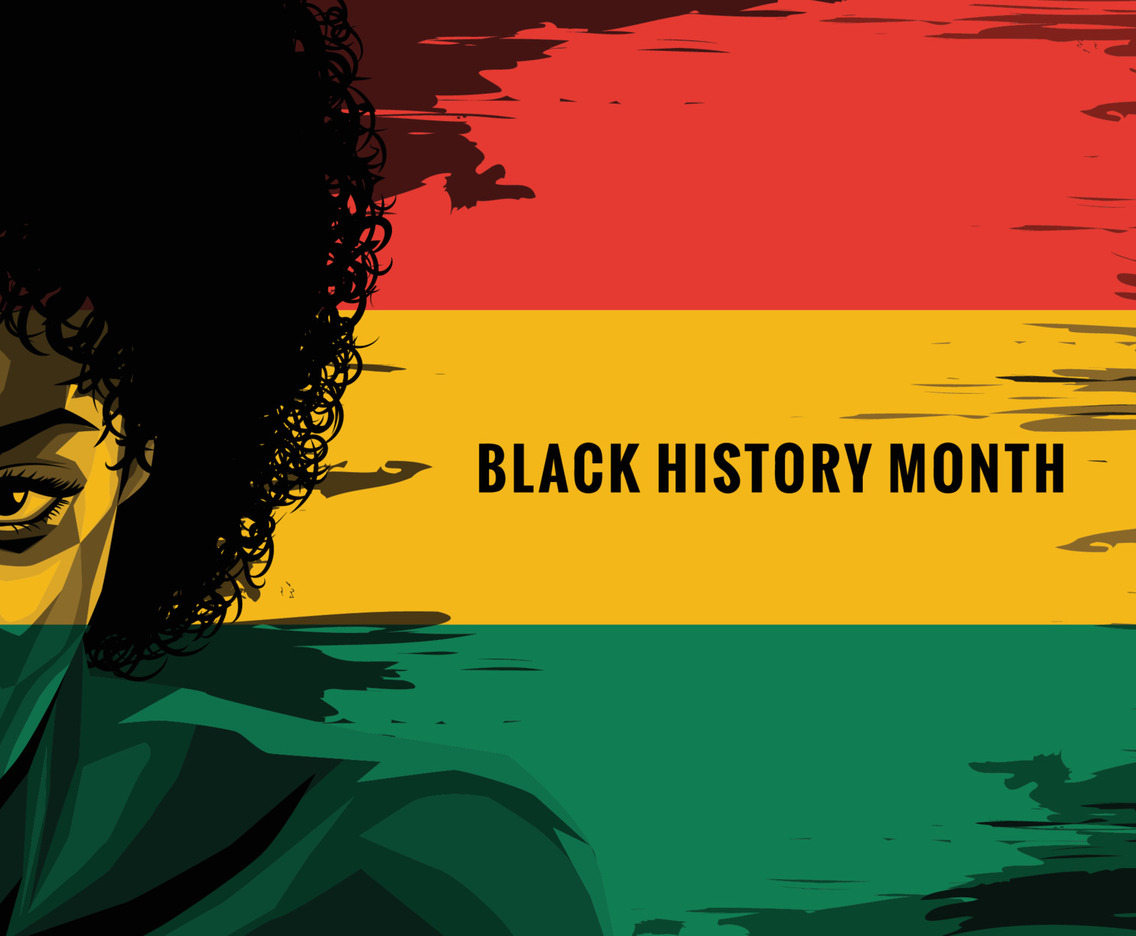 Black History Month Concept Background with African American Woman