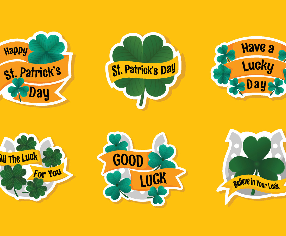 St Patrick Day Clover Sticker