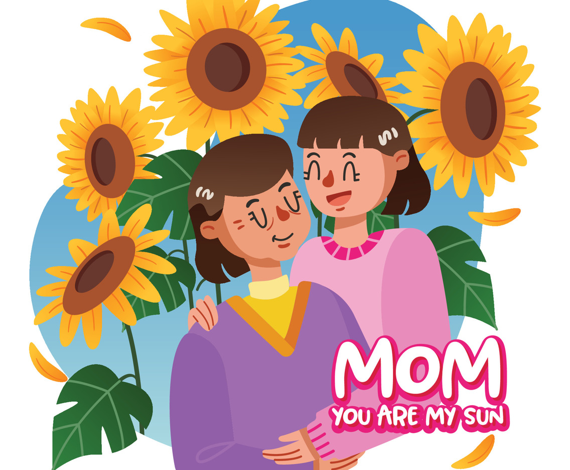Mom and Her Daughter Sharing Love