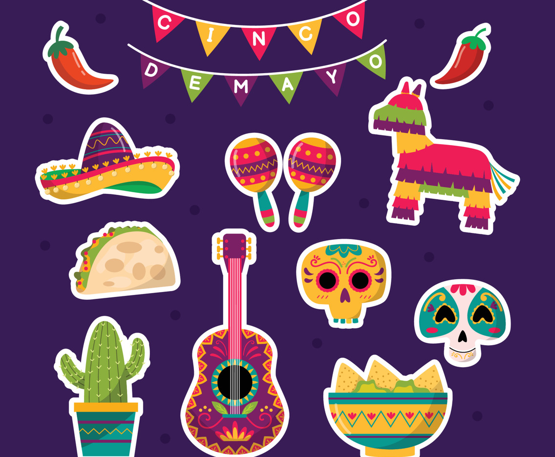 Cinco De Mayo Sticker Set