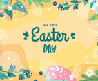 Easter Egg Template with Floral Theme