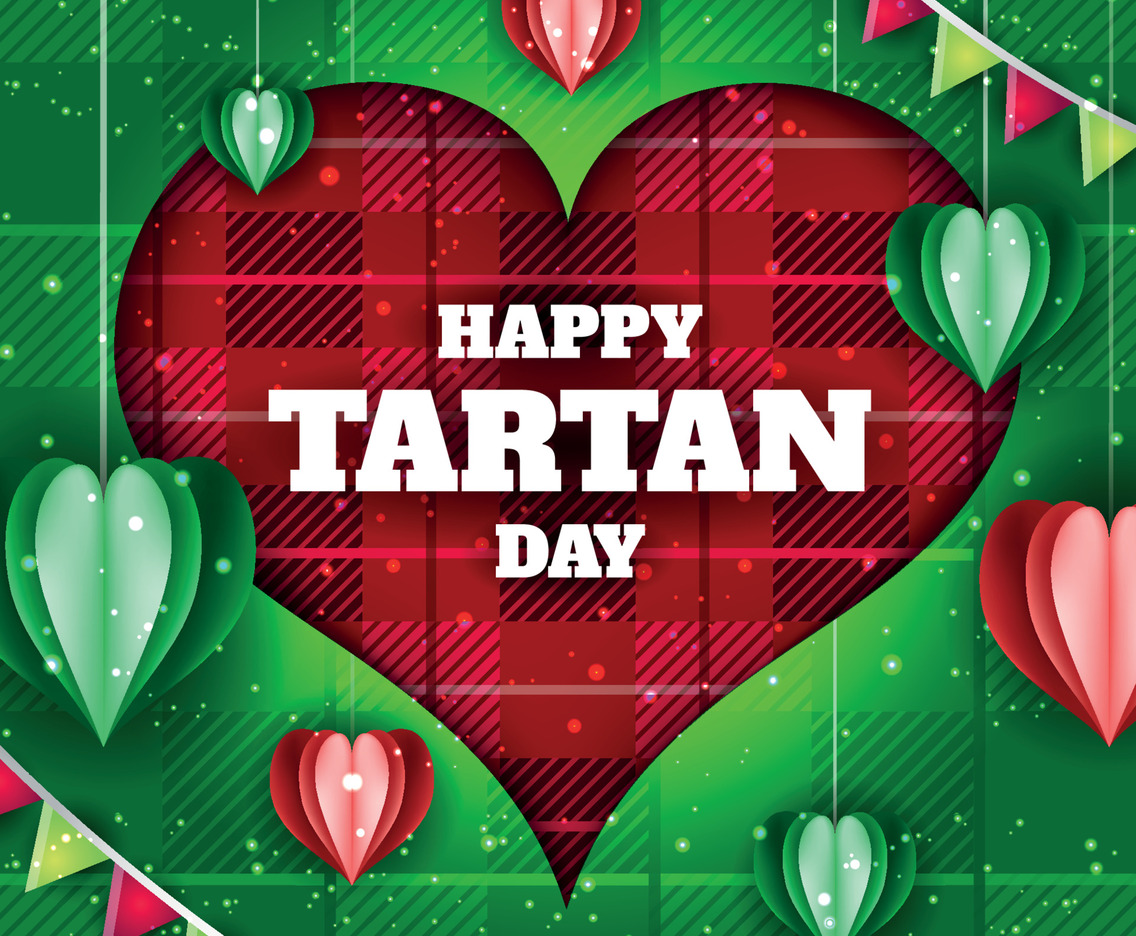 Happy Tartan Day Background Template