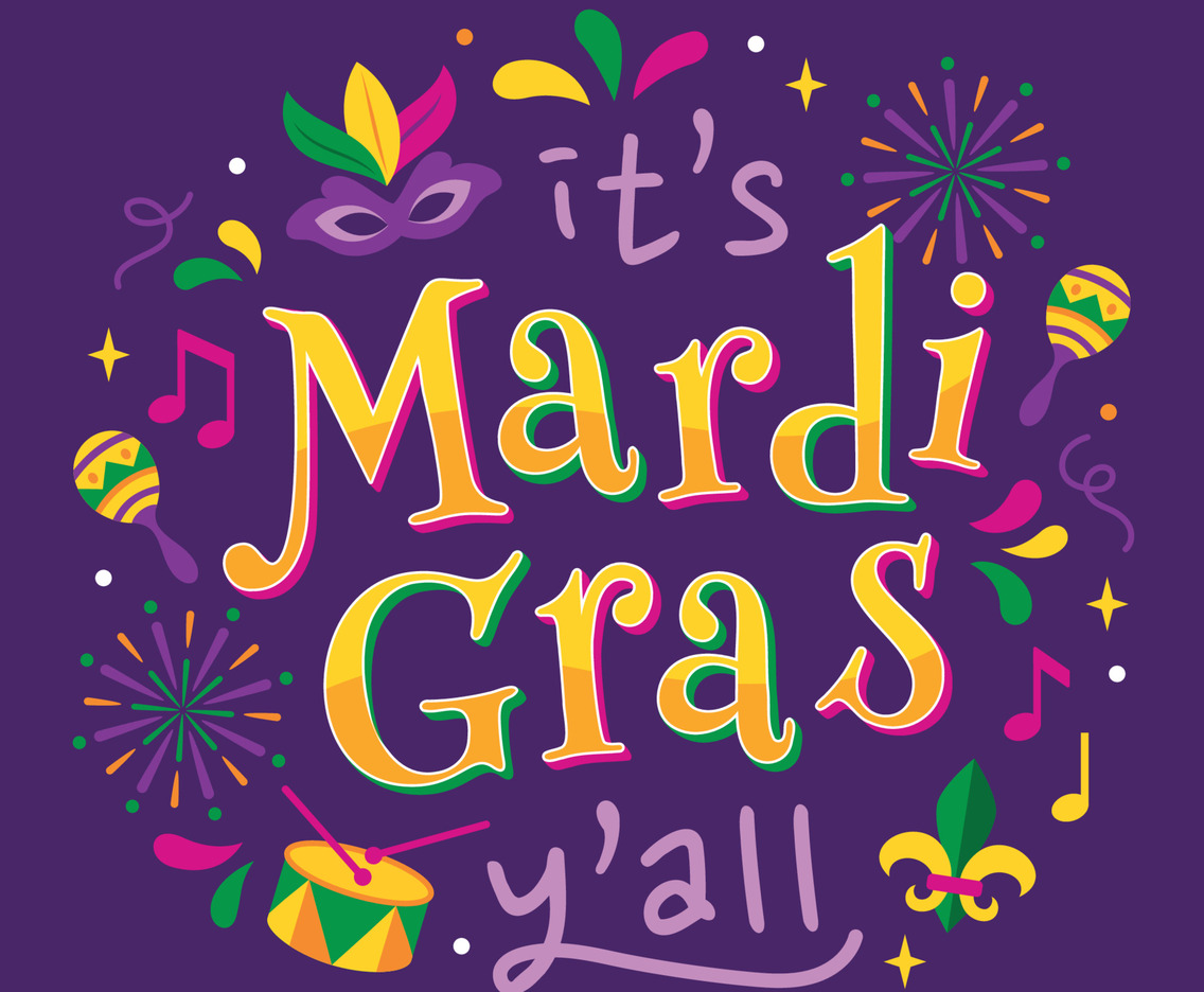 It's Mardi Gras Y'all Typography