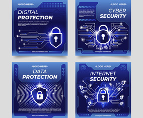 Cyber Security Social Media Post Vector Art & Graphics | freevector.com