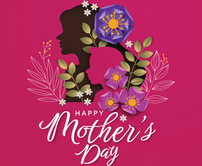 Happy Mother's Day in Paper Cut Style