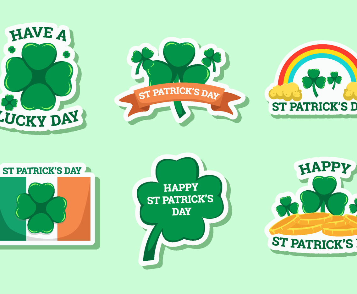Sticker St Patrick Shamrock Element