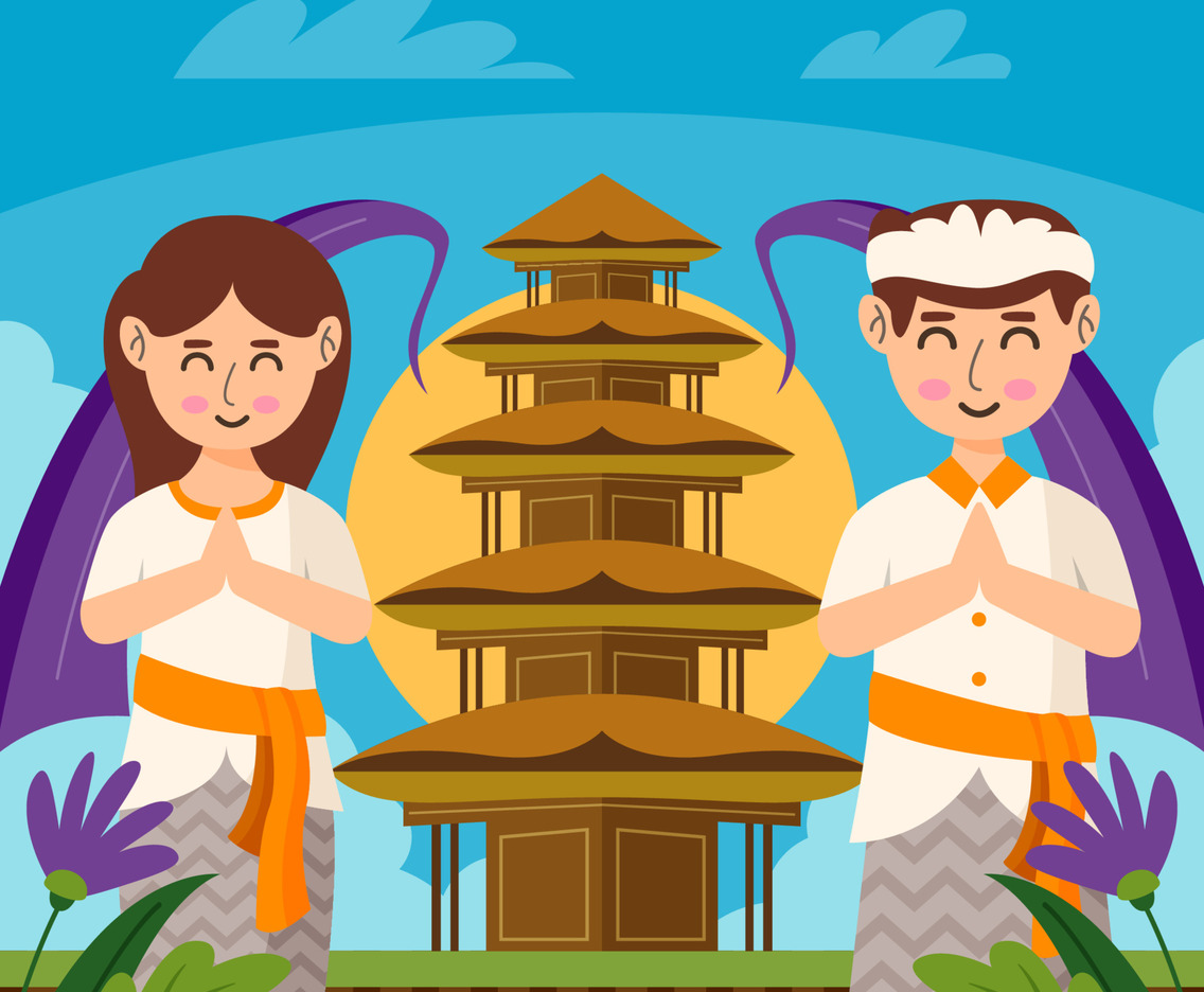 Happy Nyepi Day Concept