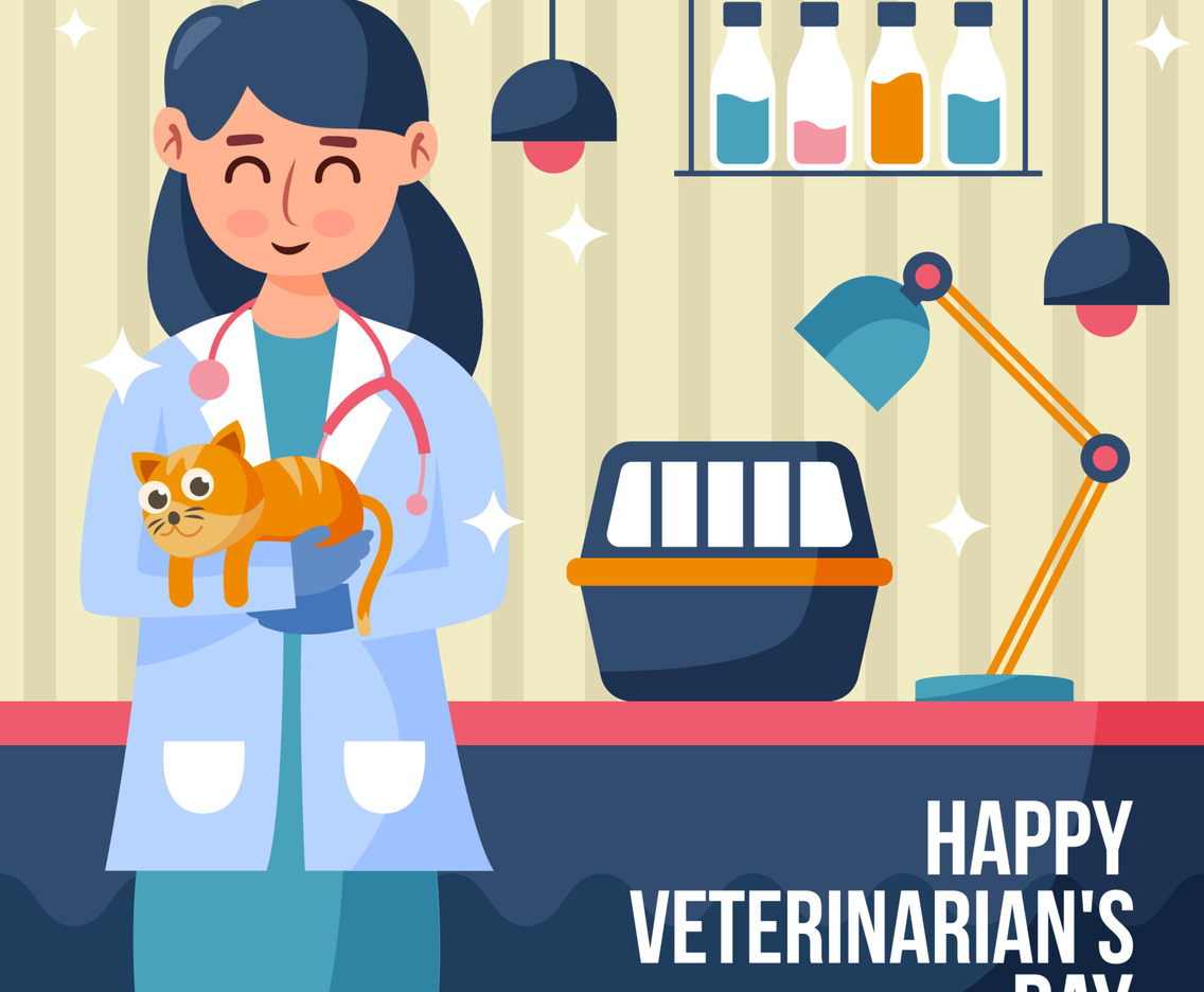 Happy Vetenarians Day Concept