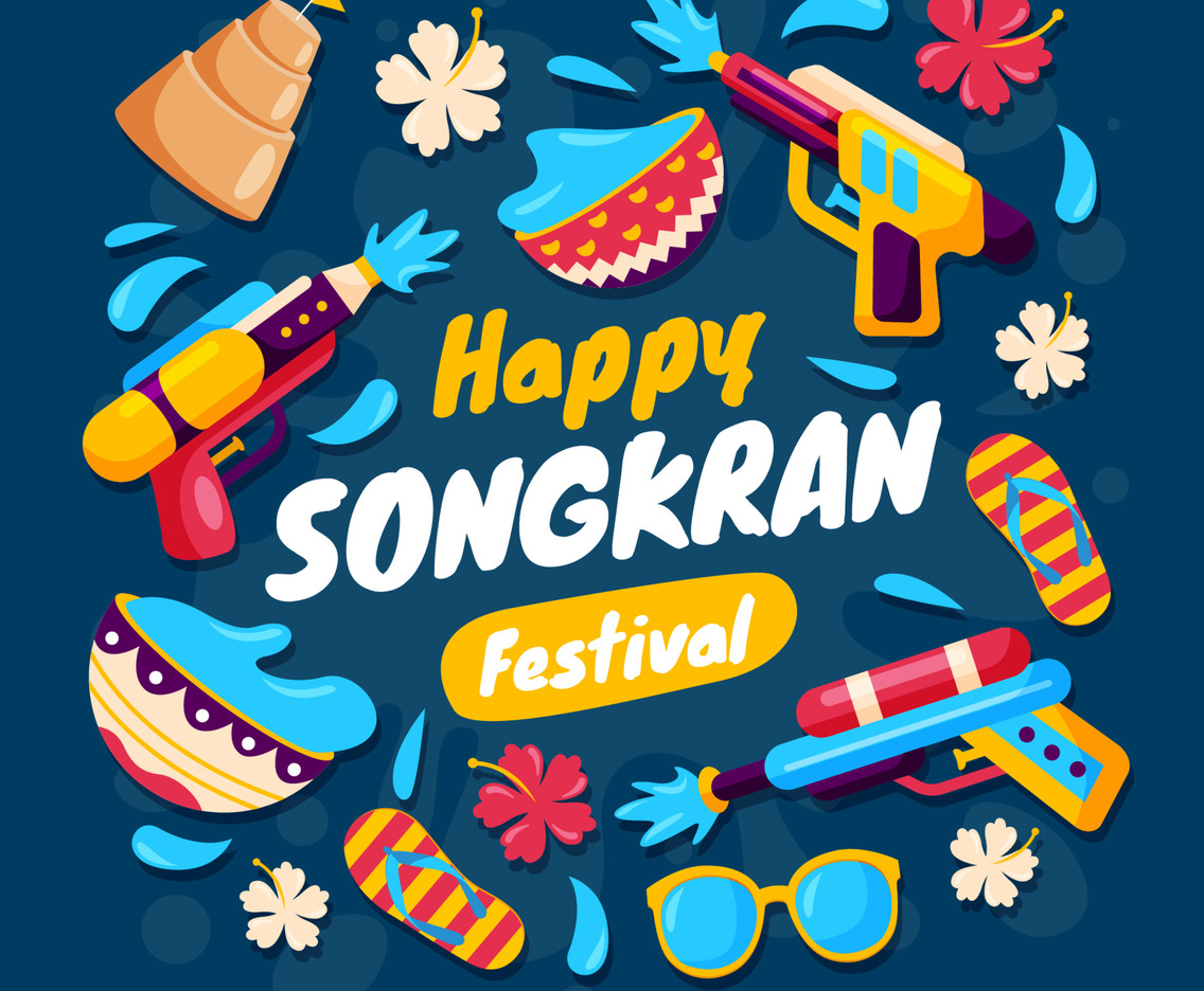 Happy Songkran Festival Background