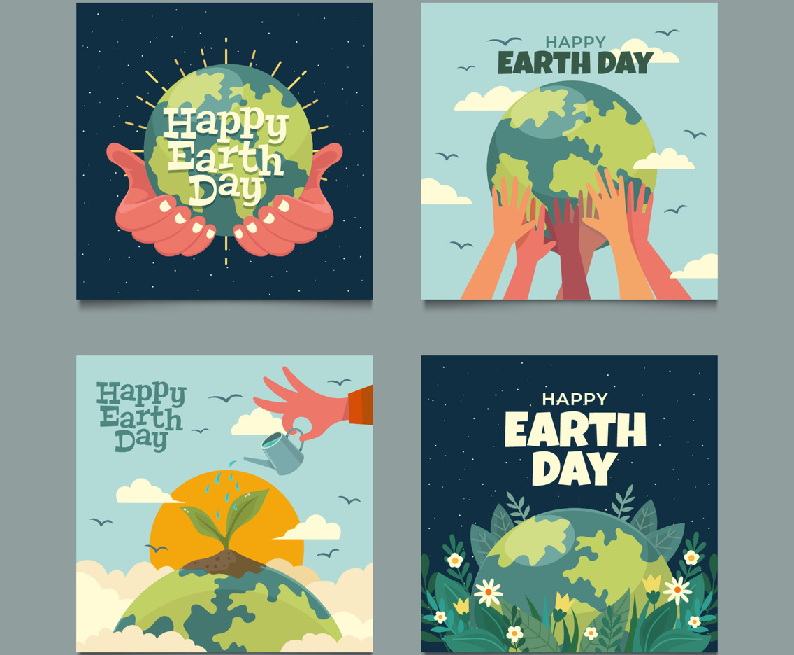 Set of Earth Day Social Media