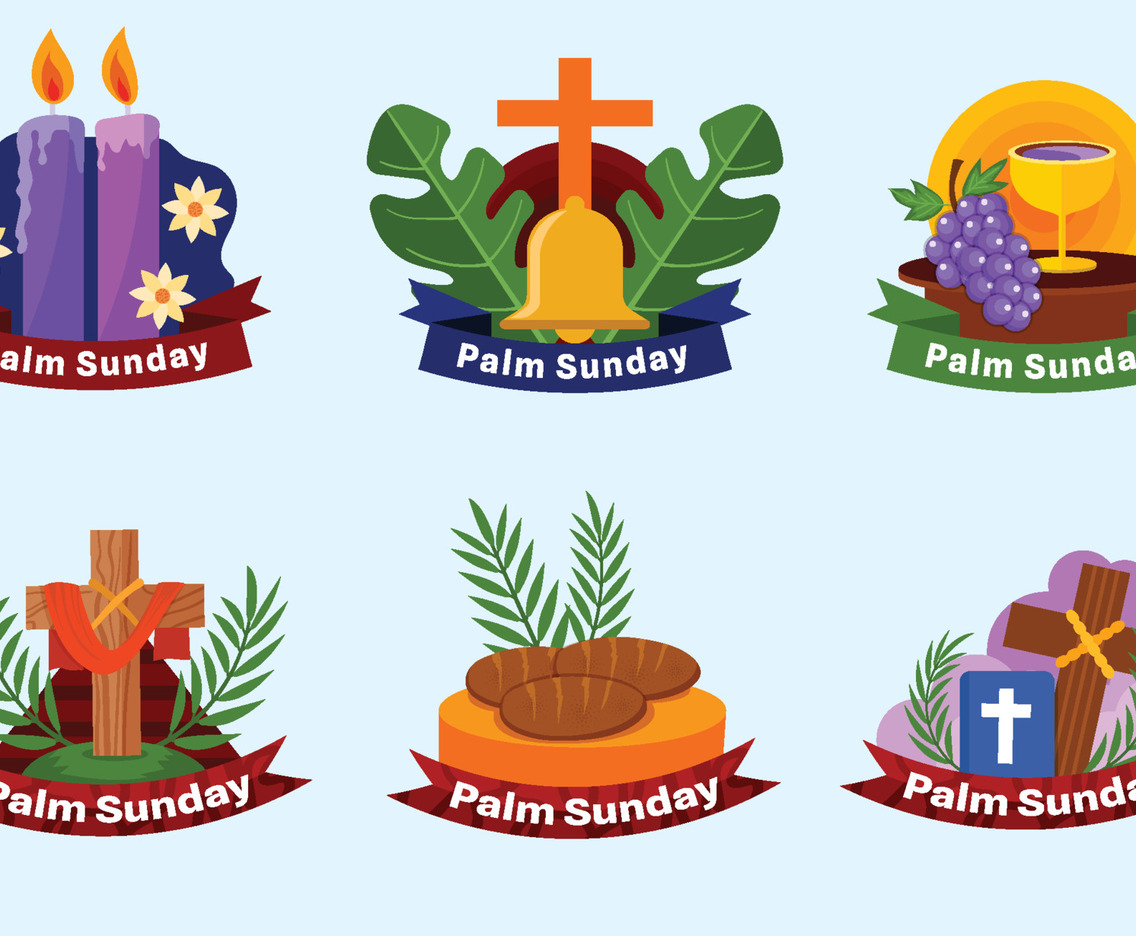 Set of Palm Sunday Sticker
