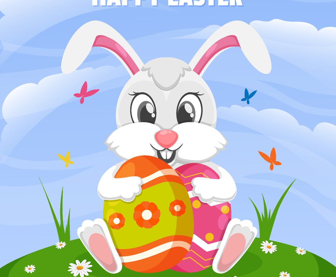 Easter Bunny and Egg Concept