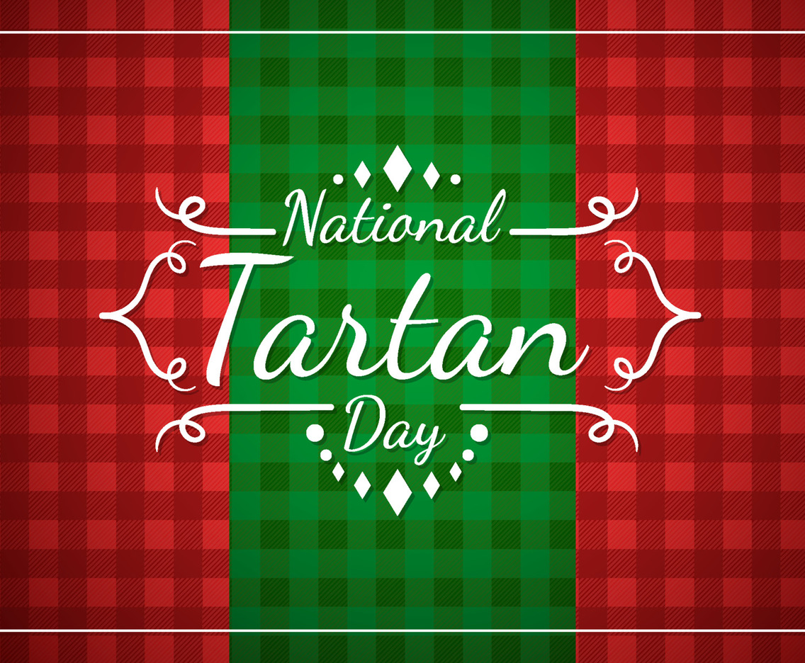 Happy National Tartan Day Background
