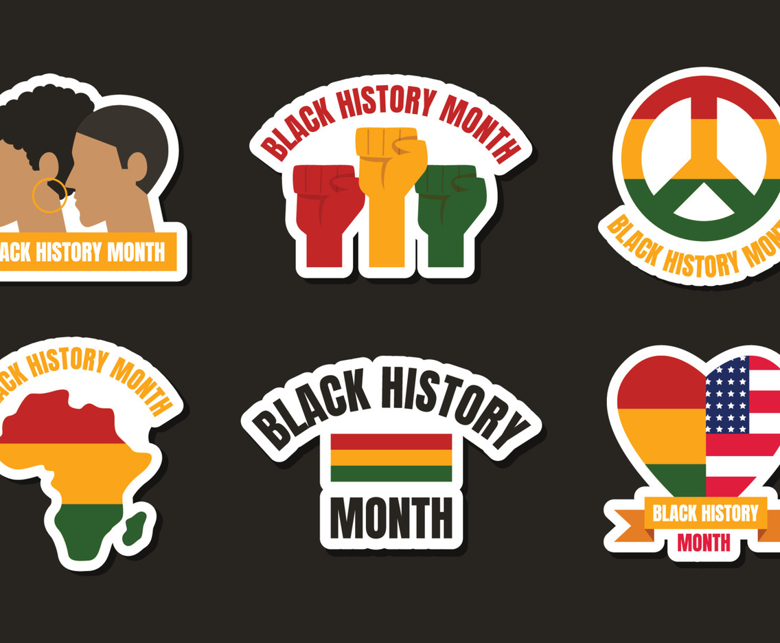 Black History Month Sticker Set Design