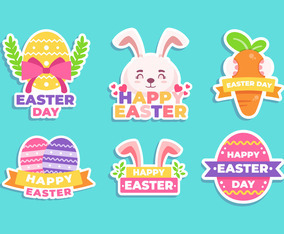Cute Easter Day Sticker Collection